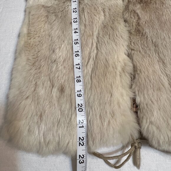 Élan Rabbit Fur Knit Bomber Jacket Sz S Korea 100% French Rabbit Hair Tan Wool - Picture 10 of 12